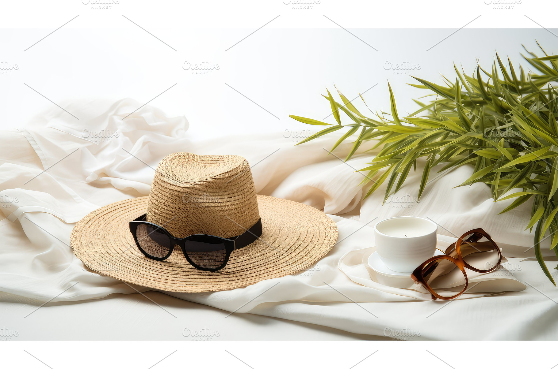 aesthetic sun flatlay ai generated, a Background Photo by pikepicture