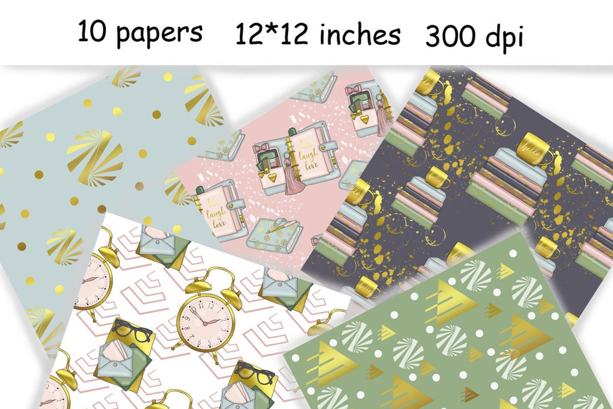 Planner Girl Pattern, a Pattern Graphic by GlamArtZhanna (Photo 2 of 3)
