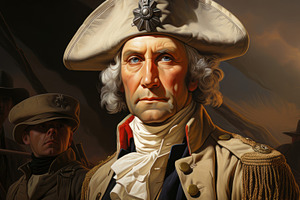 Portrait of Revolutionary War Leader George Washington in Military Uniform, a Photo by AS photostudio