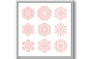 Set of Round Snowflakes With Winter, a Texture Illustration by FineArtStudio (Thumbnail 3 of 3)