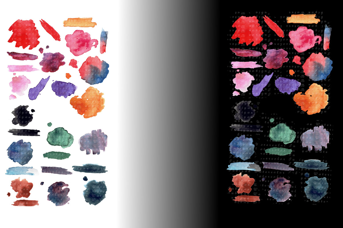 Watercolor Blobs and Streaks, a Texture Graphic by Tubigan Art (Photo 2 of 3)