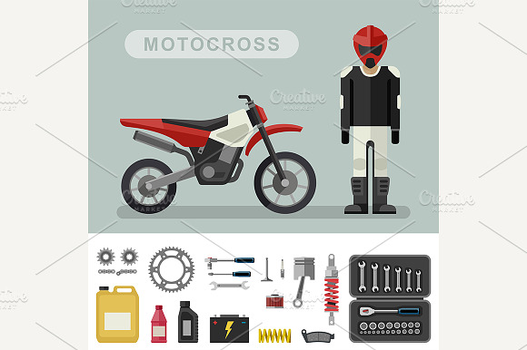 Motoctoss Bike With Parts