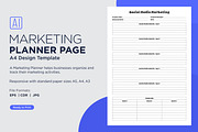 Social Media Marketing Planner Sheet, a Stationery Template by shahsoft (Thumbnail 1 of 4)