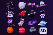 Spaceship Astronaut 3D Icon Pack #2, an Object 3D Model by deviapuspitasari2 (Thumbnail 2 of 2)