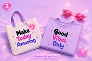 Glitter Sync - Modern Y2K Bold Font, a Handwritten Font by overlaytemplates (Thumbnail 3 of 5)