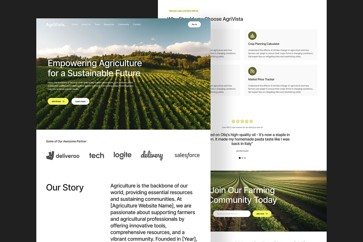 Agriculture Website UI KIT, an UI Kit Template by Ahmed Rubel (Photo 4 of 6)
