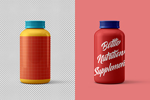 Bottle Nutrition Supplement Mockup