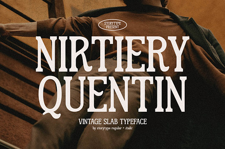 Nirtiery Quentin Vintage Slab Font, a Slab Serif Font by Storytype Studio