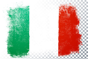 Distortion Grunge Flag Of Italy, a Texture Graphic by Black White Mouse Design