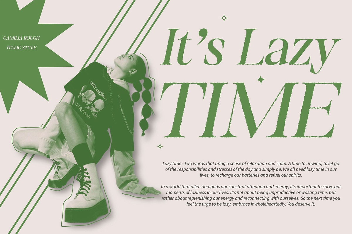 Gamilia Rough, a Serif Font by Craft Supply Co. (Photo 3 of 8)