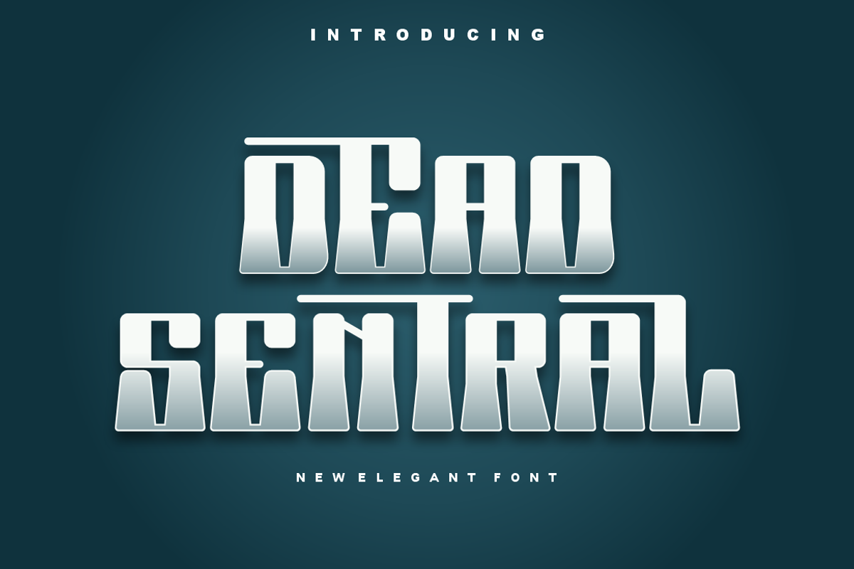 Dead Sentral - Font, a Sans Serif Font by artchiles_design (Photo 1 of 5)