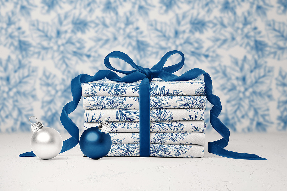 CHRISTMAS TOILE DE JOUY, a Pattern Graphic by Tanya Vollar (Photo 6 of 11)