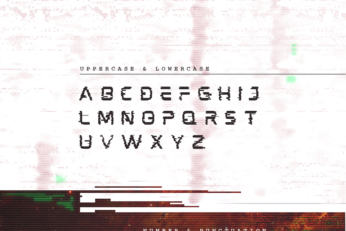 Mokoto Glitch Typeface preview 2