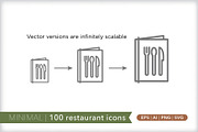 Minimal 100 restaurant icons, an Outline Icon by Picture Window (Thumbnail 8 of 10)