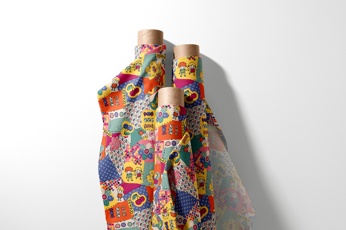 Sweet Baby Patchwork Pattern, a Pattern Graphic by StudioGlouna (Photo 2 of 9)