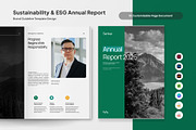 Sustainability Annual Report, a Brochure Template by trabaskriya (Thumbnail 1 of 6)