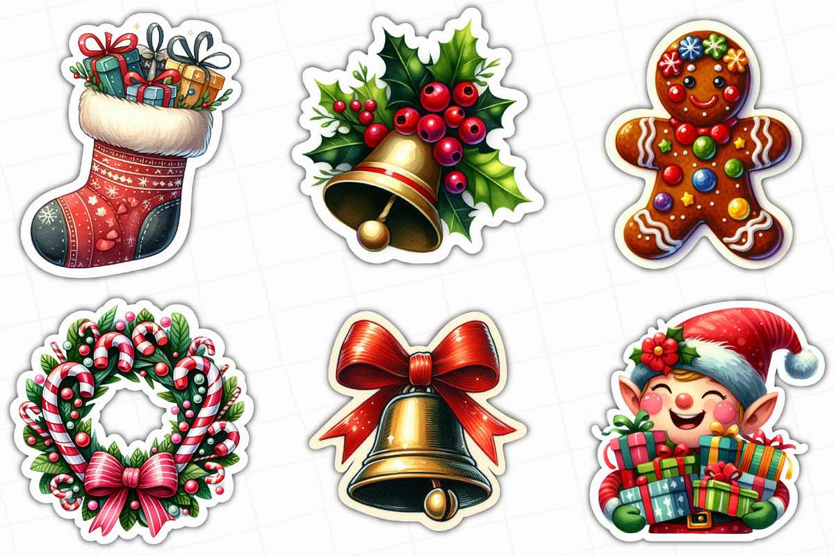 Christmas Sticker Sublimation, an Illustration by OK Design (Photo 3 of 5)