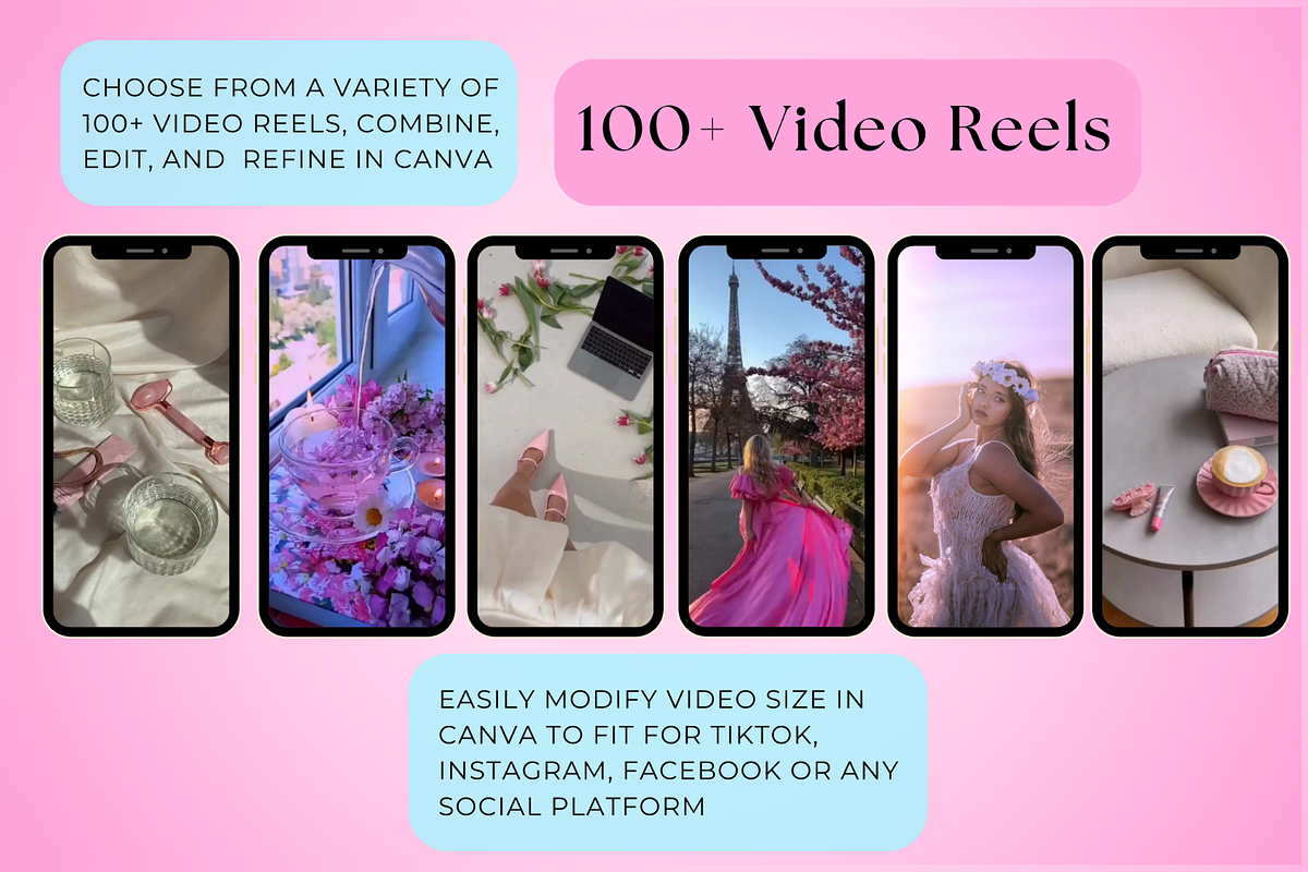 Pink Brand Kit 1000 Templates, a Social Media Template by CopertiniStudio (Photo 7 of 8)