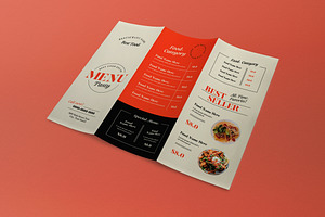 Modern Minimalist Trifold Menu