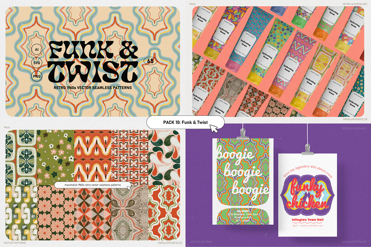 Retro Pattern Library 80% OFF, a Pattern Graphic by angelainthefields (Photo 12 of 25)