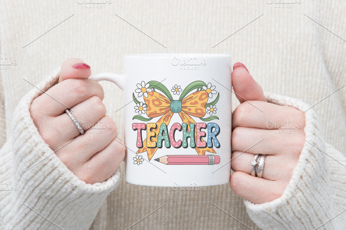 Coquette Teacher Png, an Illustration by Watercolor design (Photo 5 of 5)
