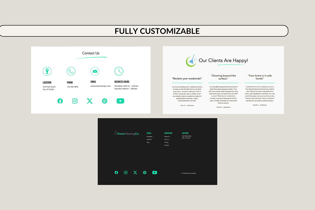 Cleaning Company Website Canva, a Landing Page Template by Preset Pixels (Photo 7 of 9)