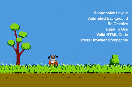 Duck Hunt Responsive 404 Error HTML