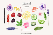 Fruity Summer Cocktails Watercolor, a Food Illustration by Catch the Dream Art (Thumbnail 5 of 9)