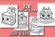 Cute Kawaii Food Coloring Book, an Animal Illustration by Printable Design Store (Thumbnail 6 of 7)