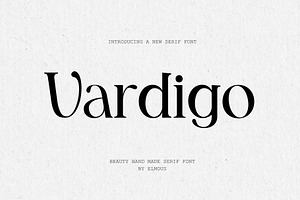 Vardigo - Minimalist Serif Typeface