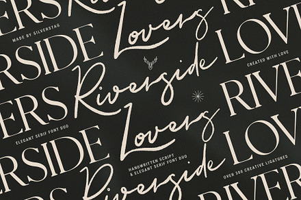 Riverside Lovers - Elegant Font Duo, a Serif Font by SilverStag Type Foundry