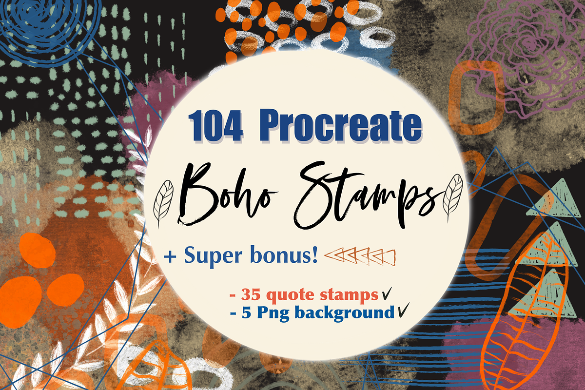 Procreate Stamps - Boho, a Brush Add-On by Li Zamperini (Photo 3 of 13)