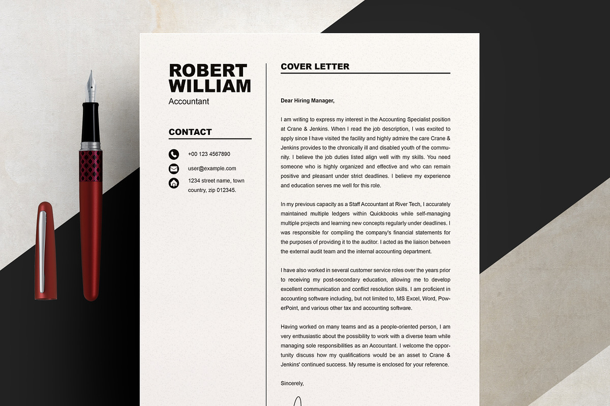 Accountant Resume Template, a Resume Template by ResumeInventor (Photo 4 of 7)