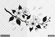 Cherry Blossom SVG PNG Bundle, an Illustration by Actual Pixel (Thumbnail 6 of 33)