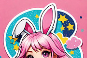 Bunny Girl Stickers — 50 PNG, a Person Illustration by ETARA by Mea Hau (Thumbnail 12 of 17)