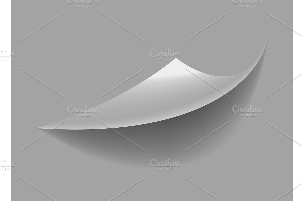 Curled paper corner. Curve, an Object Illustration by Things for designers