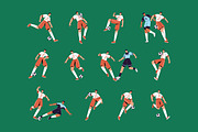 Football players set, patterns, a Sport Illustration by PaperTrident (Thumbnail 1 of 5)