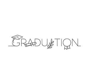 Graduation text written in an artist, an Illustration by Dvoevnore photos