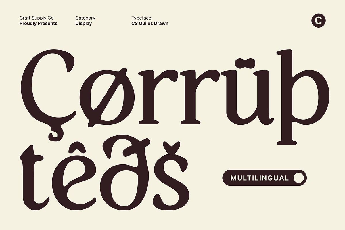CS Quiles Drawn, a Serif Font by Craft Supply Co. (Photo 7 of 8)