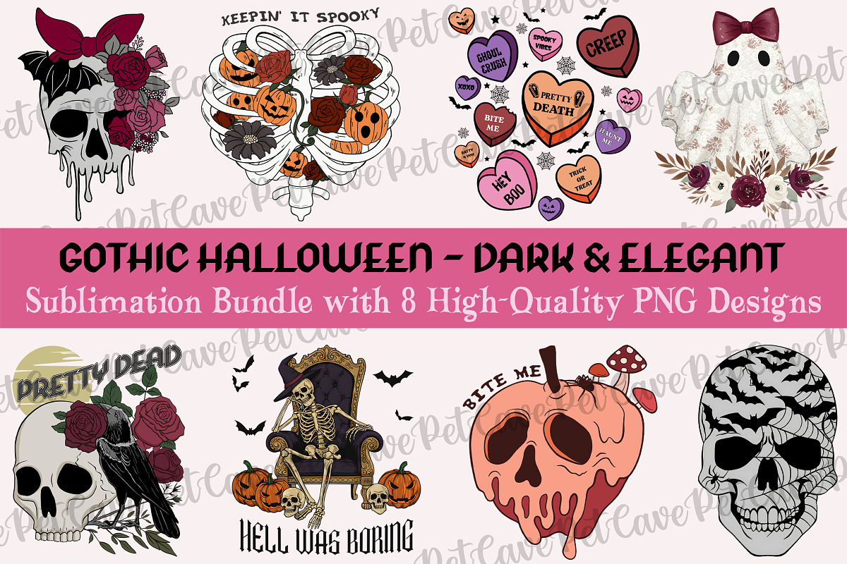 Gothic Halloween Sublimation Bundle, a Graphic by Pet Cave (Photo 1 of 9)