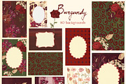 Burgundy Wedding Flower Illustration, a Decorative Illustration by whiteheartdesign (Thumbnail 4 of 16)