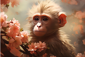 Delicate Monkey Flowers. Generate Ai