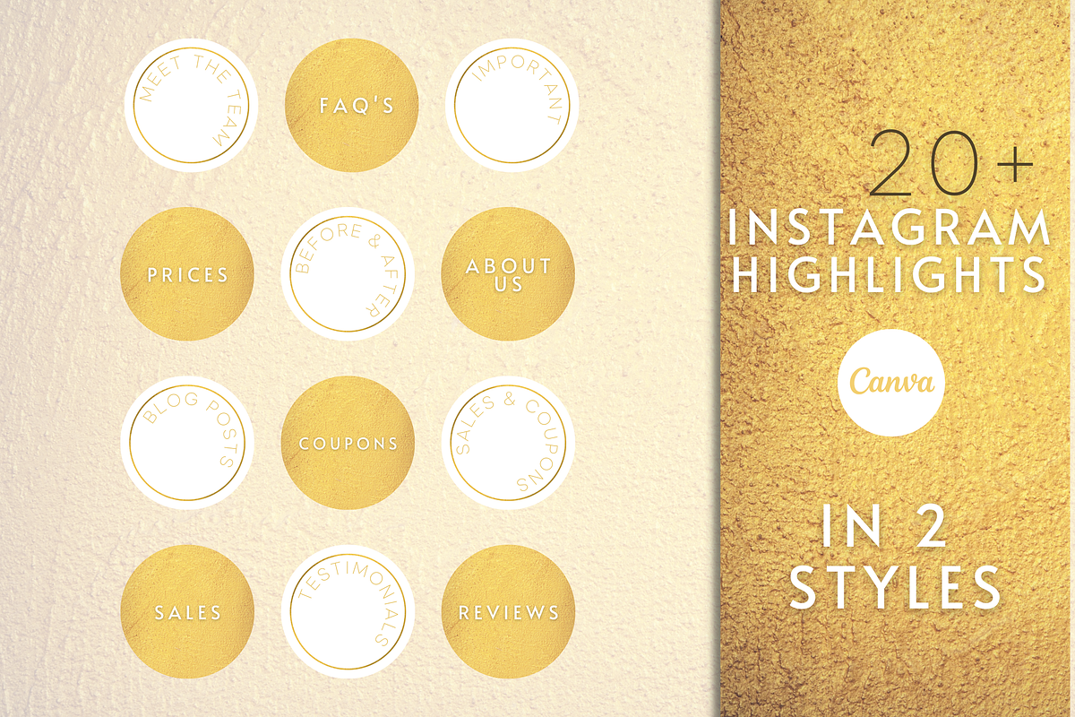 WHITE GOLD INSTAGRAM TEMPLATES, a Social Media Template by Faytemplates (Photo 4 of 10)