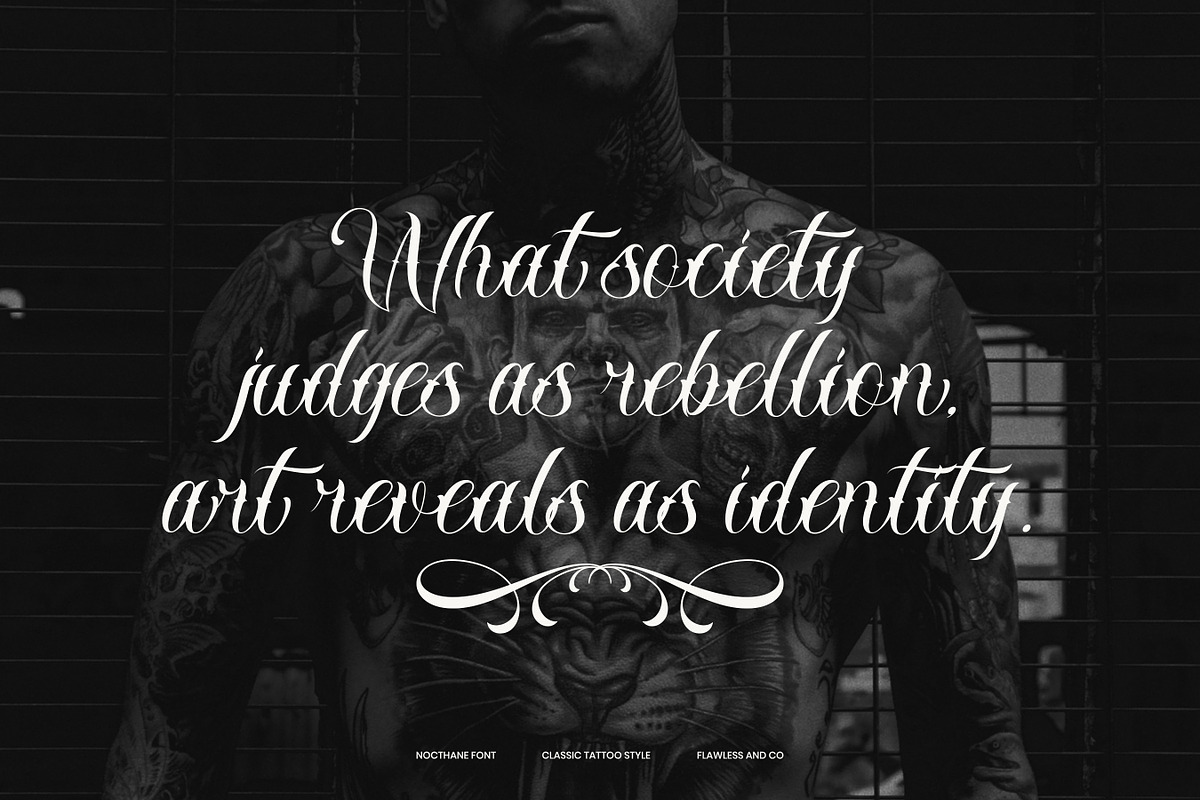 Nocthane - Tatto Style Font, a Blackletter Font by Flawless And Co (Photo 7 of 10)