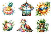 Cute Hawaii Summer Beach Sublimation, an Illustration by Watercolor design (Thumbnail 4 of 4)