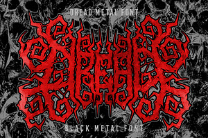 Dread Death Metal Font, a Blackletter Font by Fonday Studio