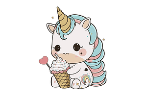 Cute Baby Unicorn Sublimation Clipa