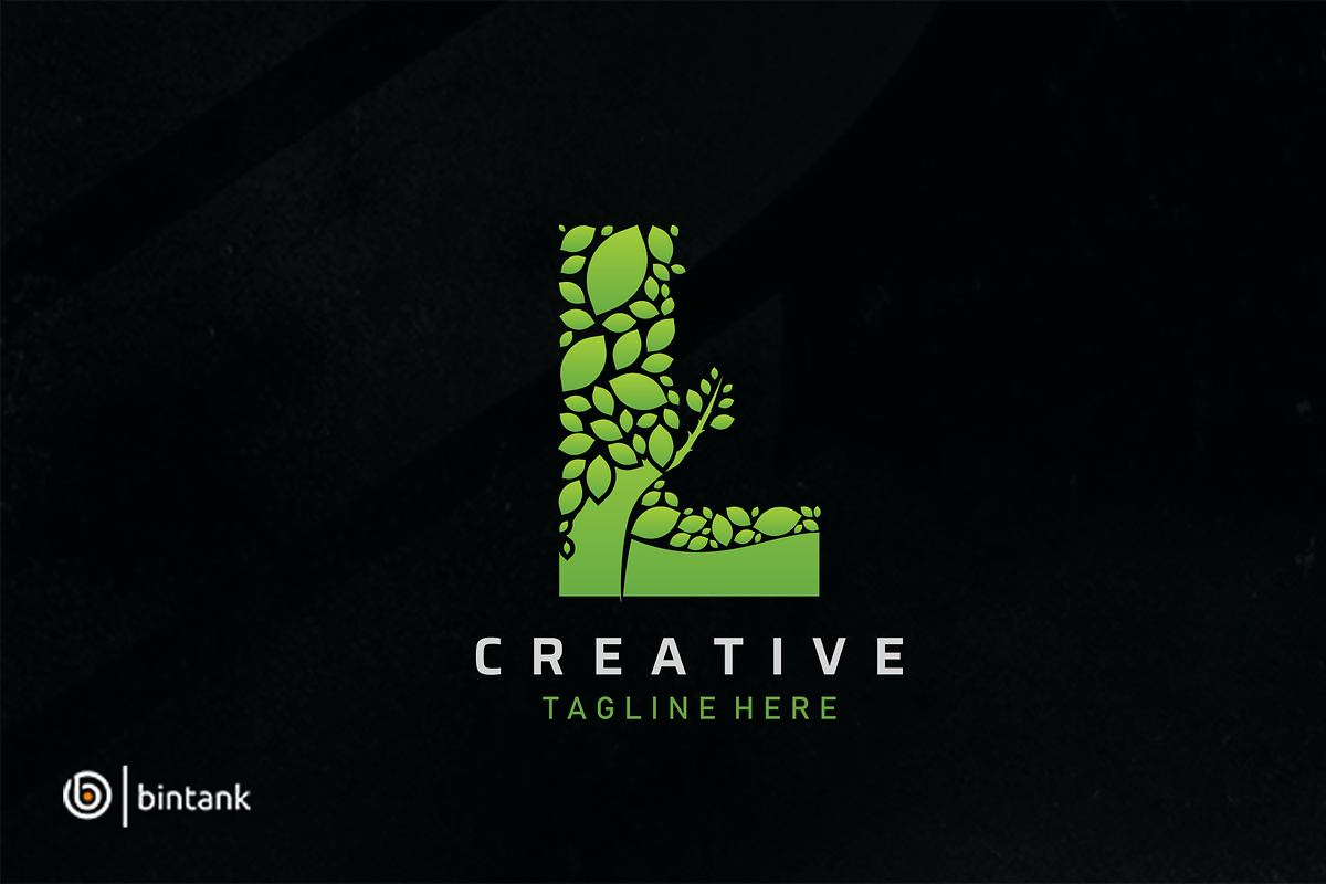 Green Leaf Letter L Logo, a Branding & Logo Template by Bintank Studio (Photo 1 of 2)