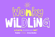 WONKY WILDING is a playful font, a Handwritten Font by cocodesign (Thumbnail 1 of 9)