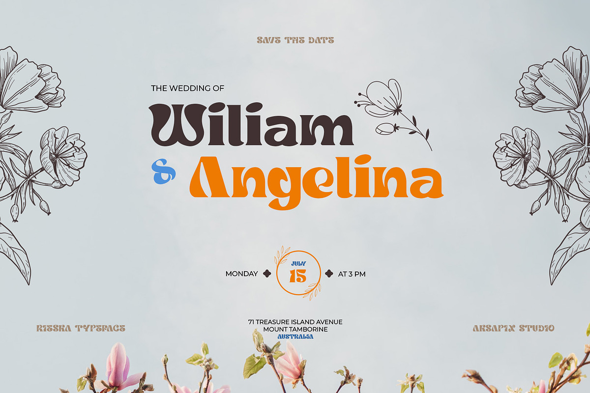 Rieska - Beauty Display Font, a Serif Font by Aksapix Studio (Photo 5 of 10)